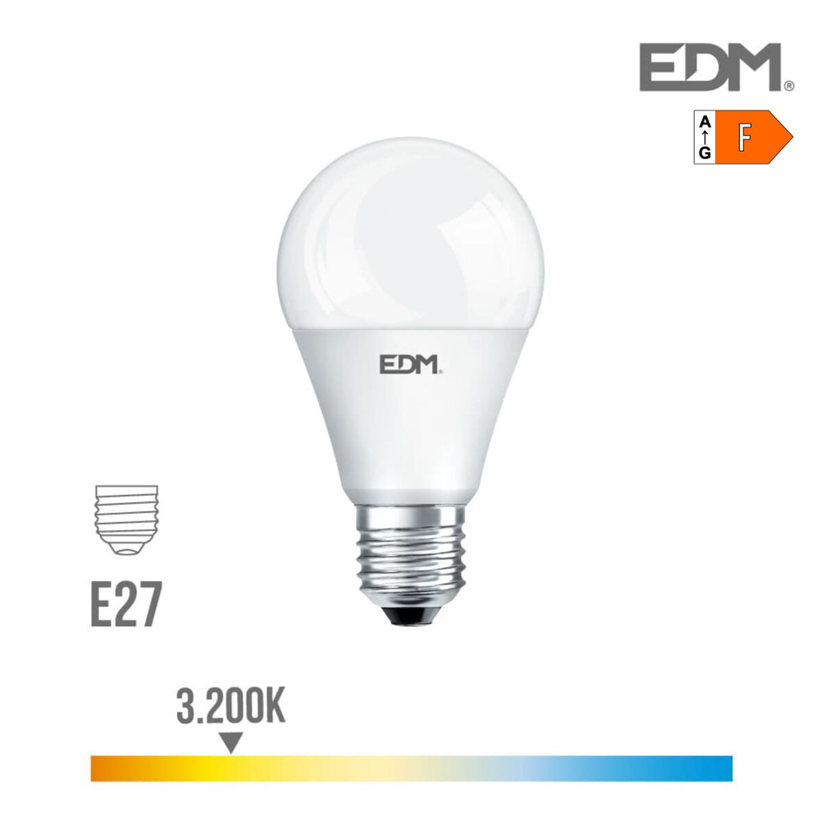 LED-lampa EDM 98353 F 165 W 17 W E27 1800 Lm Ø 6,5 x 12,5 cm (3200 K)