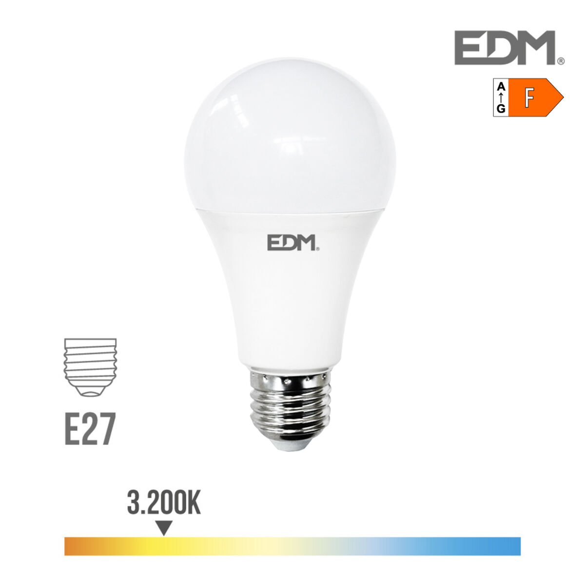 LED-lampa EDM 98720 F 24 W 200 W E27 2700 lm Ø 7 x 13,6 cm (3200 K)
