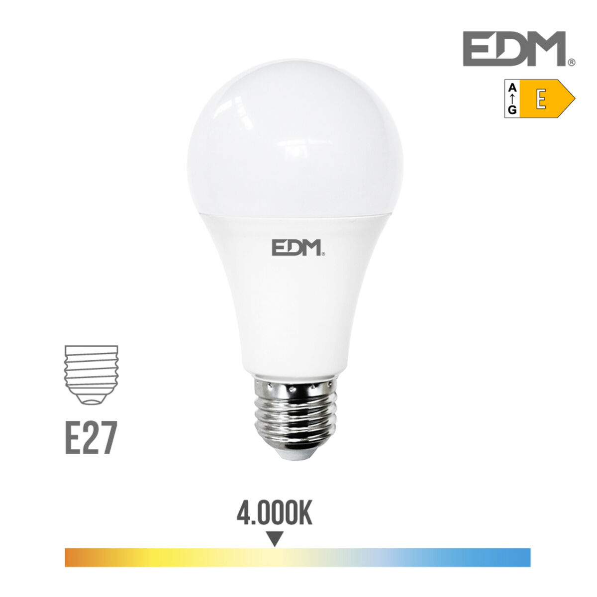 LED-lampa EDM 98721 E 24 W 200 W E27 2700 lm Ø 7 x 13,6 cm (4000 K)