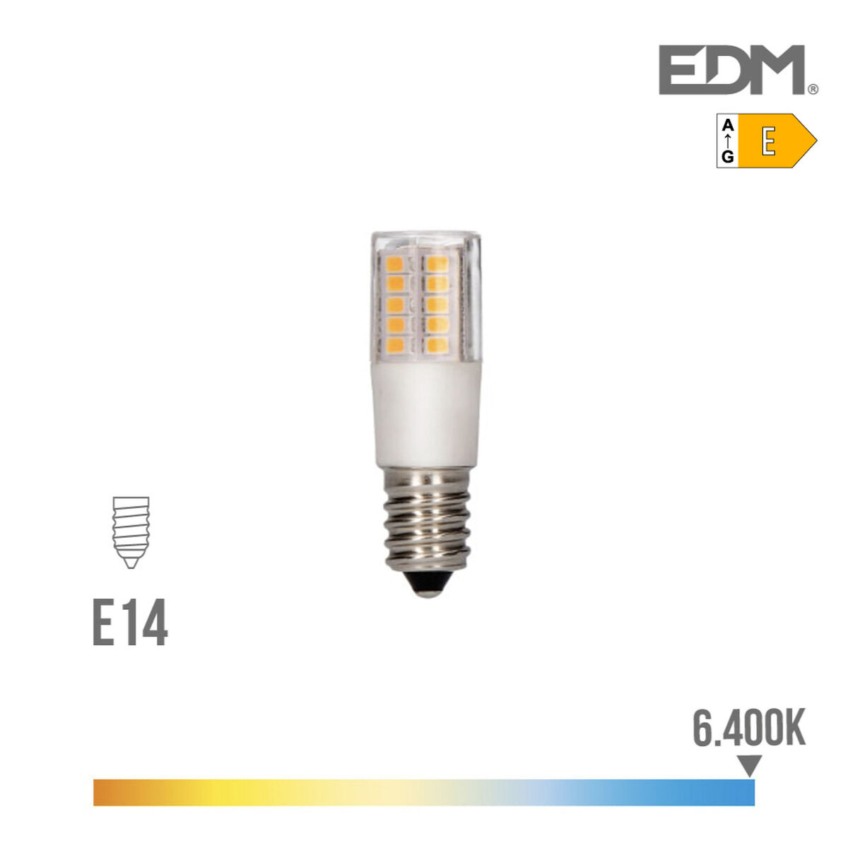 LED-lampa EDM 98893 E 5,5 W 60 W E14 700 lm Ø 1,8 x 5,7 cm Vit Rörformig (6400 K)