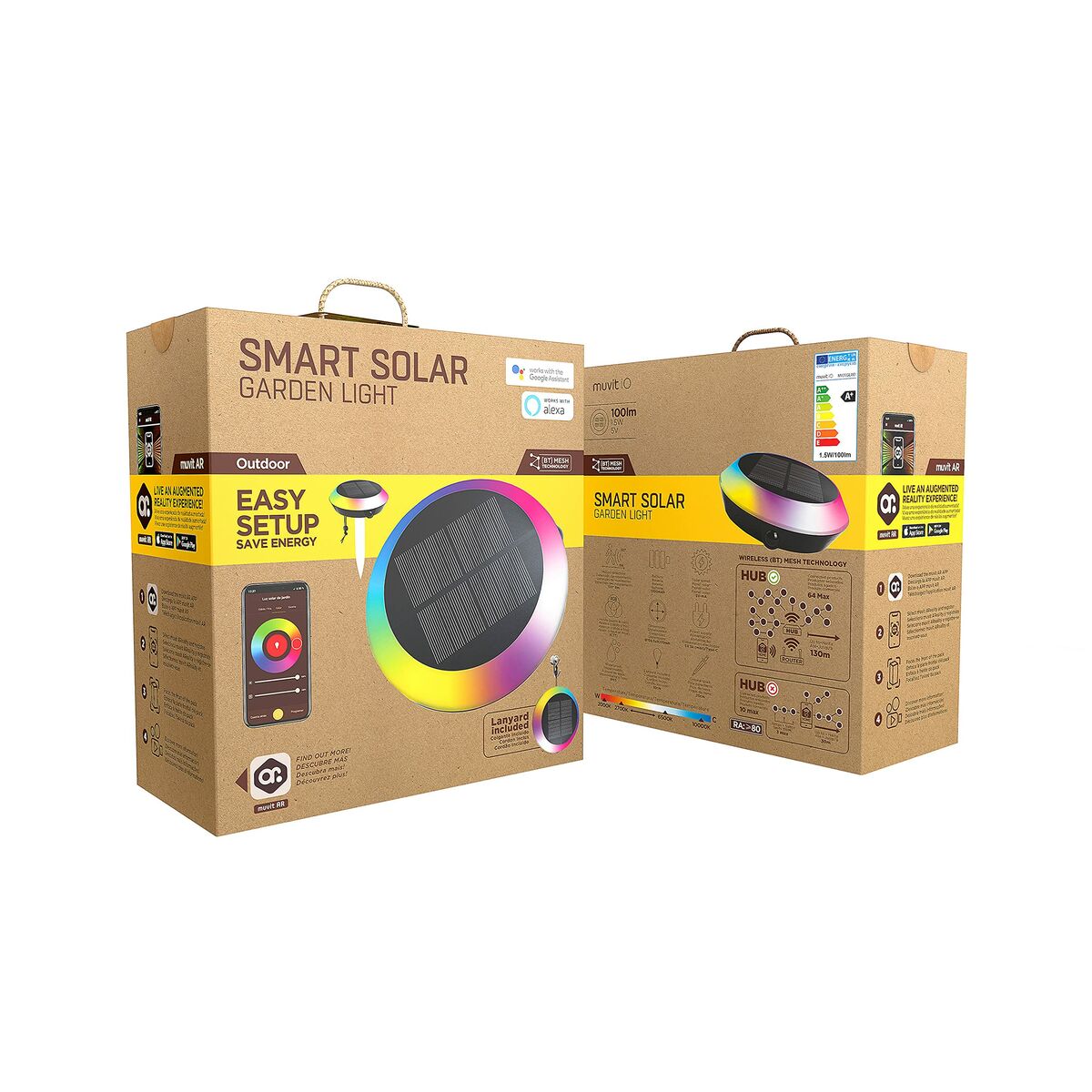 Solcellslampa Muvit MIOSGL001 IP65 1,5 W RGB G