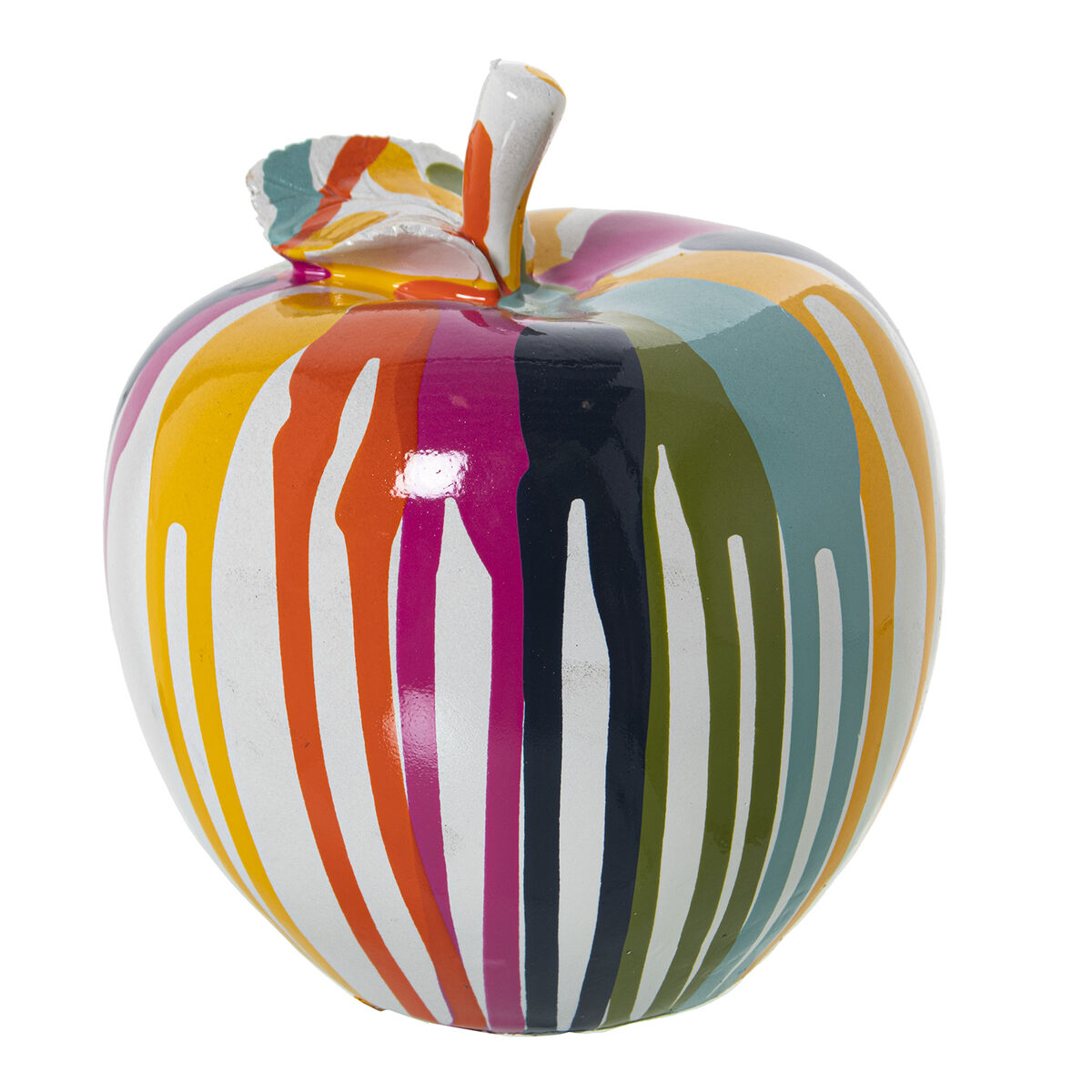 Prydnadsfigur Alexandra House Living Multicolour Akryl Plast Melamin Äpple 12 x 11 x 13 cm
