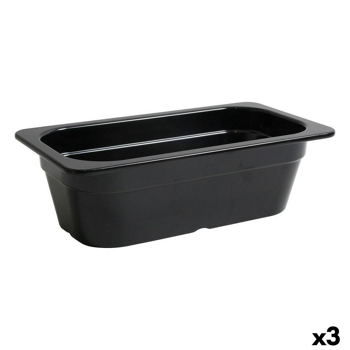 Servingsfat Inde Svart 32,5 x 17,6 x 10 cm (3 antal)