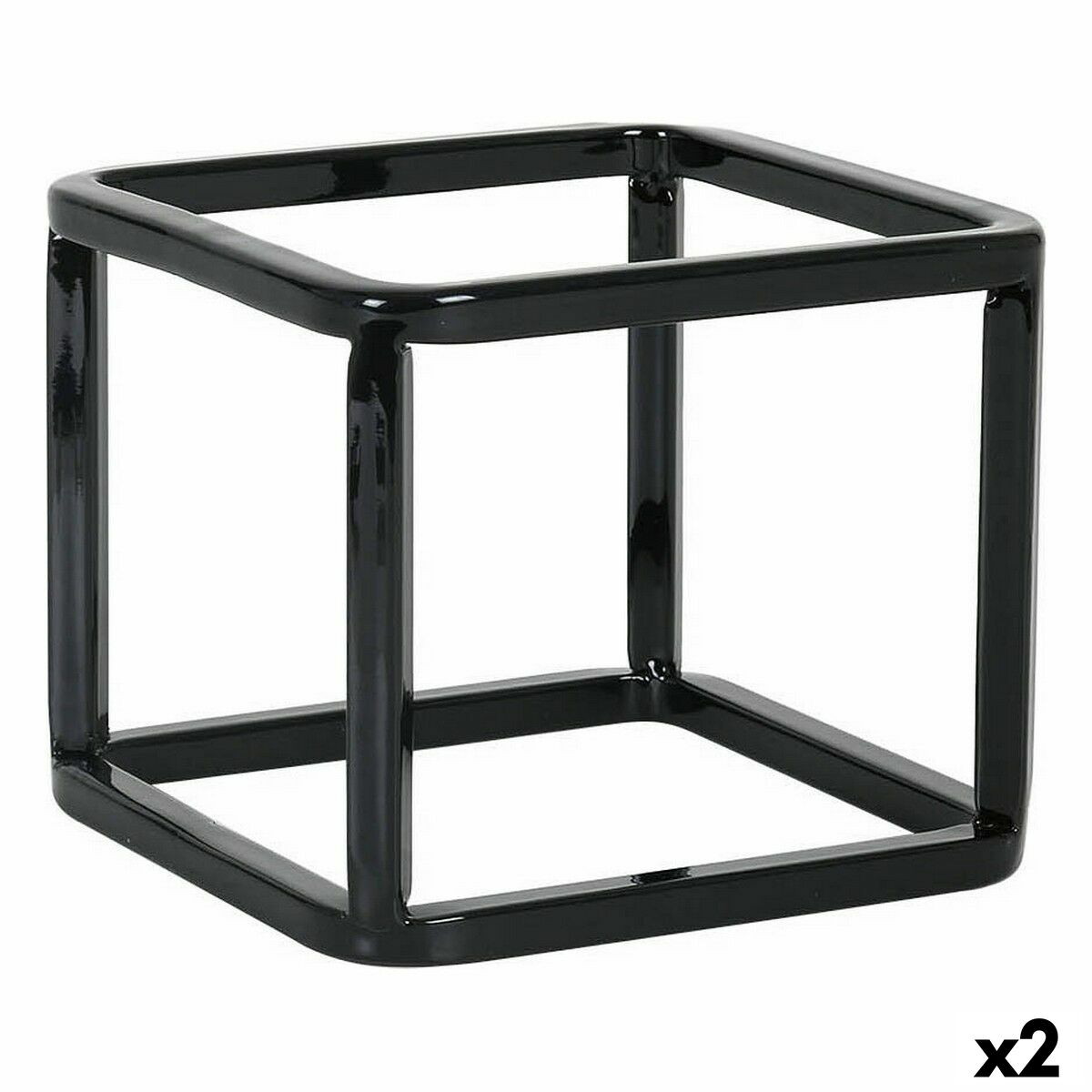 Stöd Inde Multifunktionell korg Metall 12 x 12 x 10 cm (2 antal)