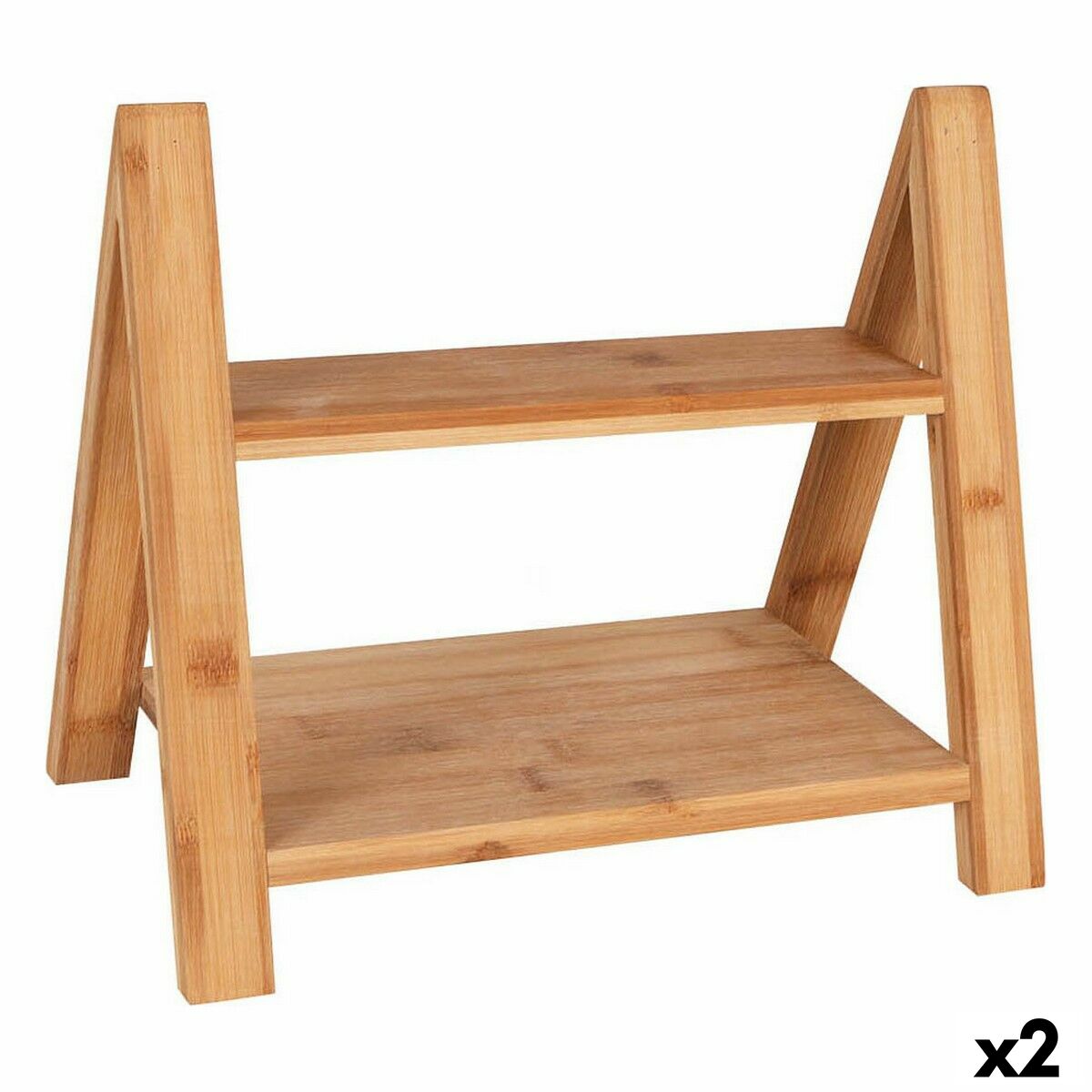 Serveringsbräda Viejo Valle Dubbel höjd Bambu 33 x 19,5 x 18 cm (2 antal)