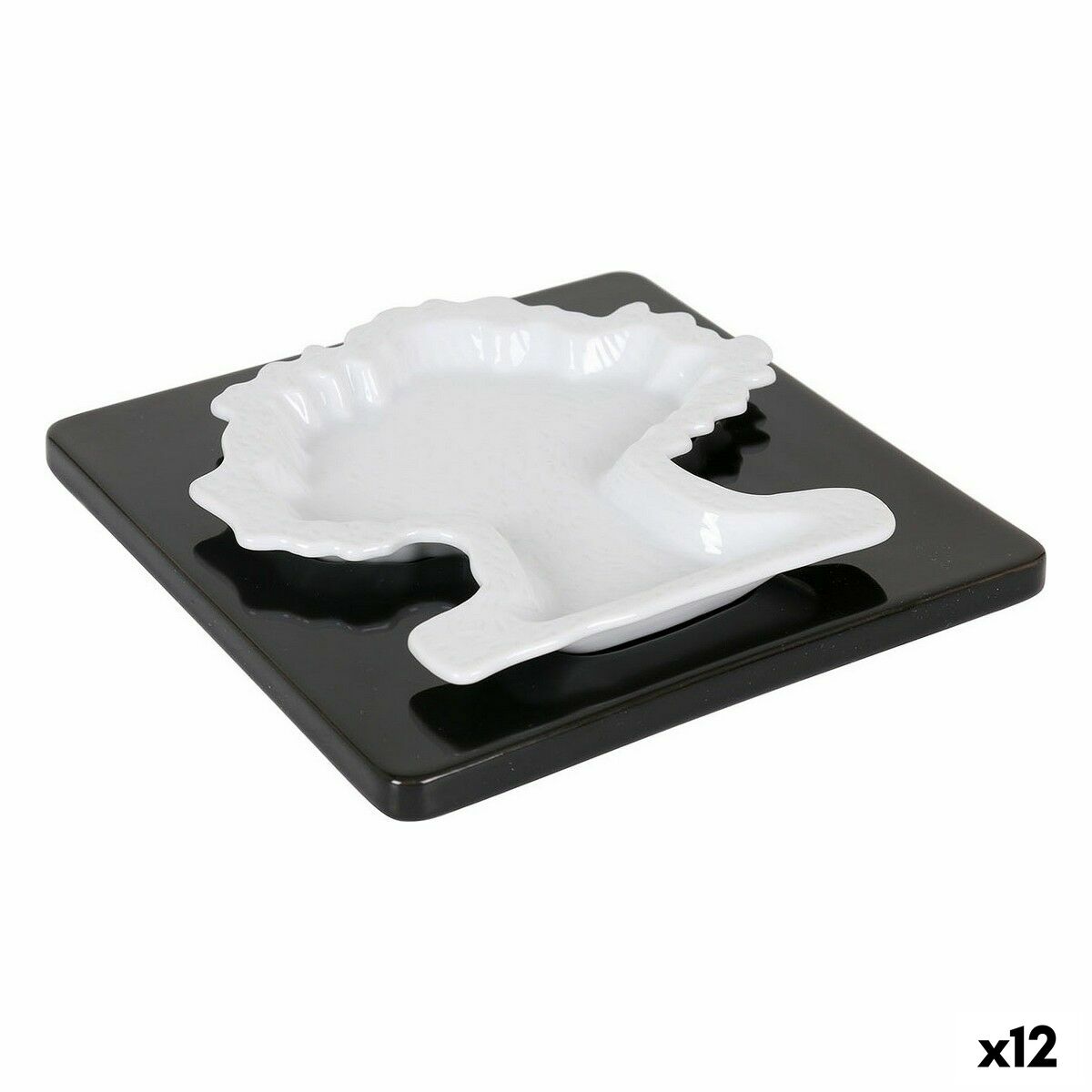 Snacksbricka Viejo Valle Porslin Träd 16,8 x 16,8 x 1,1 cm Set 2 Delar (12 antal)
