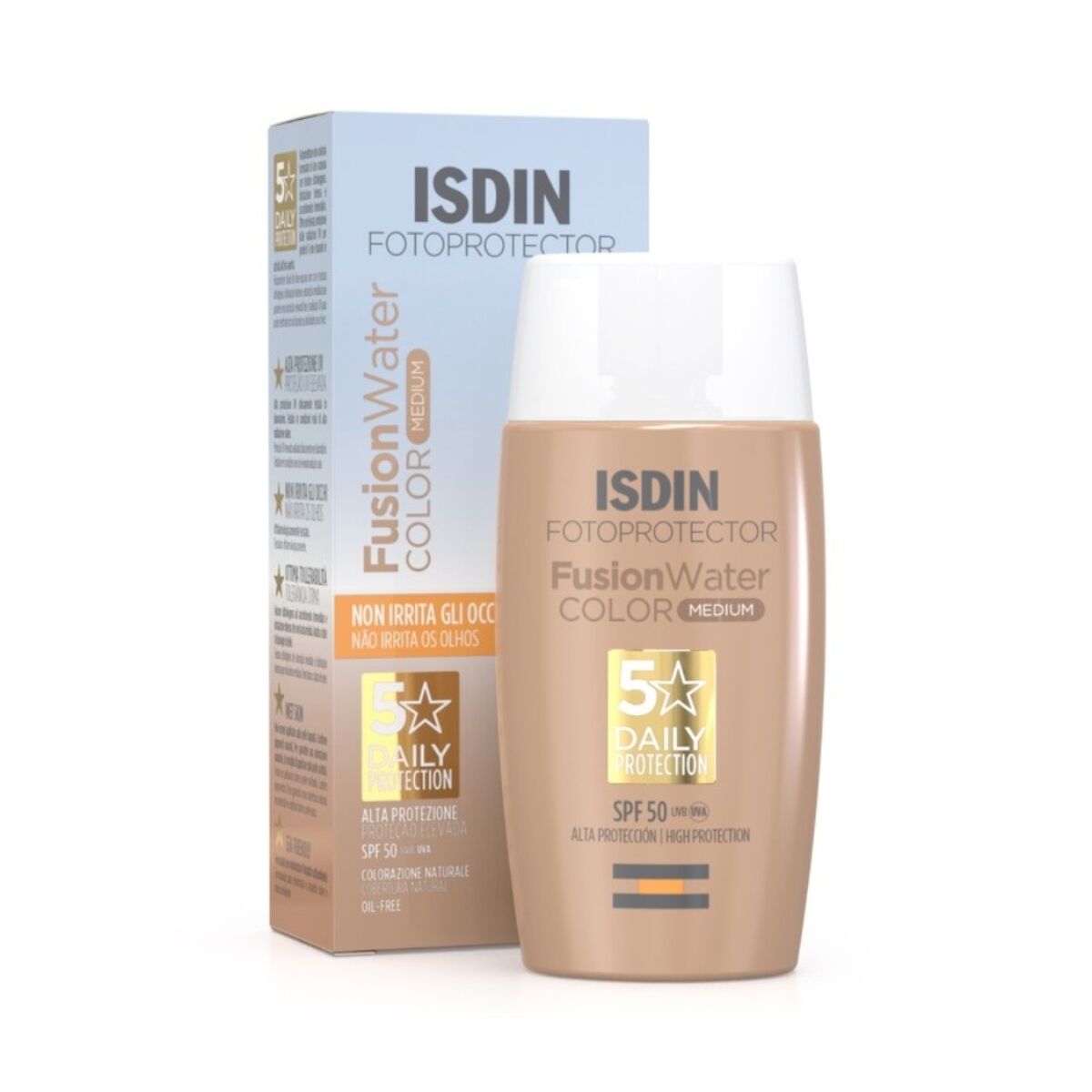 Solskydd med färg Isdin Medium Spf 50 50 ml
