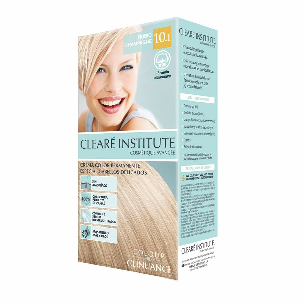 Permanent hårfärg - creme Clearé Institute Colour Clinuance Nº 10.1-rubio champagne