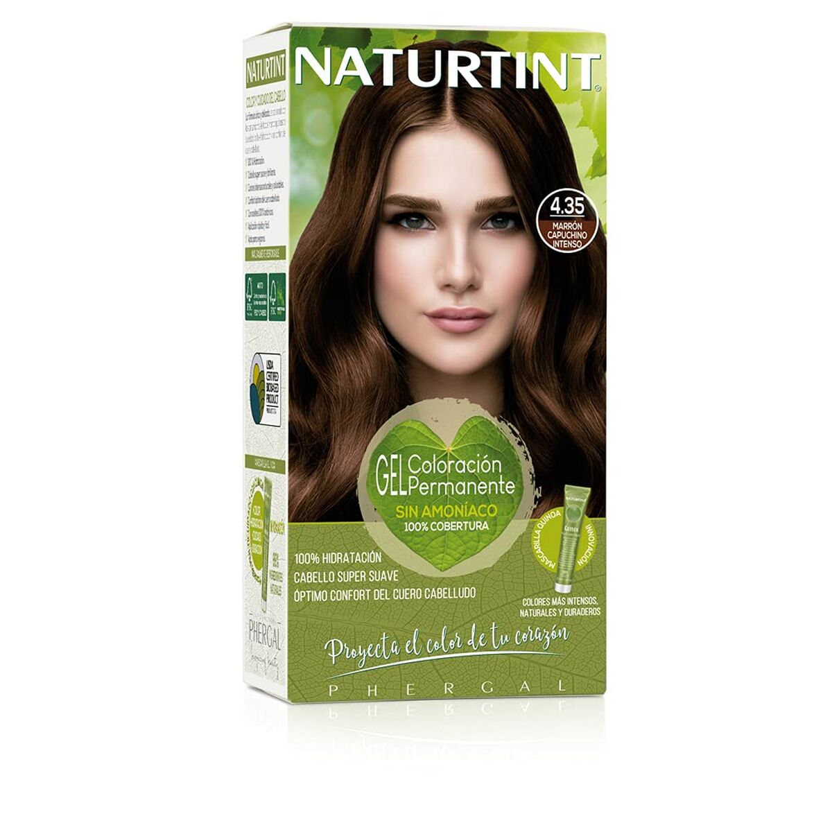 Permanent hårfärg Naturtint Naturtint 4.35 marrón capuccino intenso Utan ammoniak (170 ml)