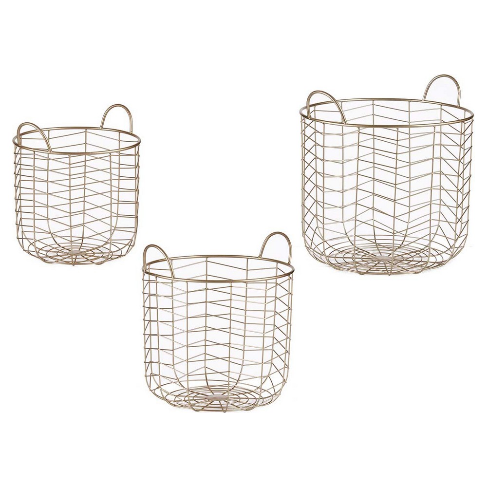 Korgset Gyllene Metall (3 pcs)