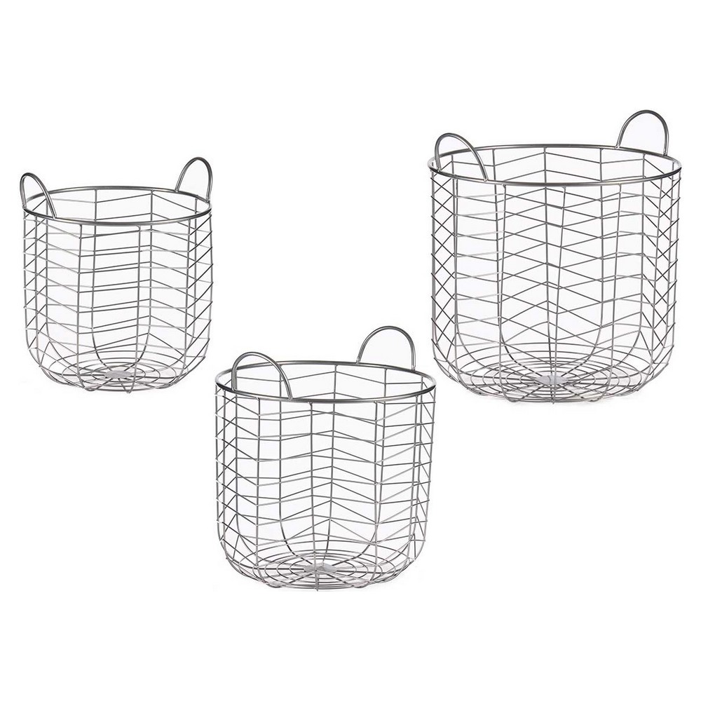Korgset Silvrig Metall (3 pcs)