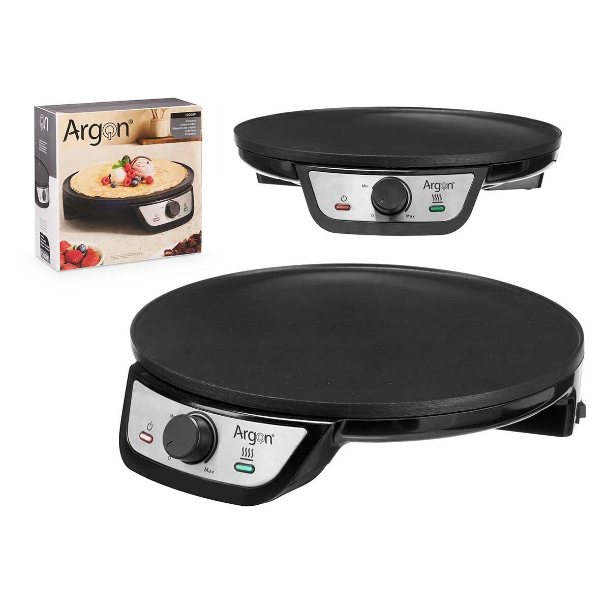 Pannkaksmaskin Argon Y-8906 Svart 1200 W