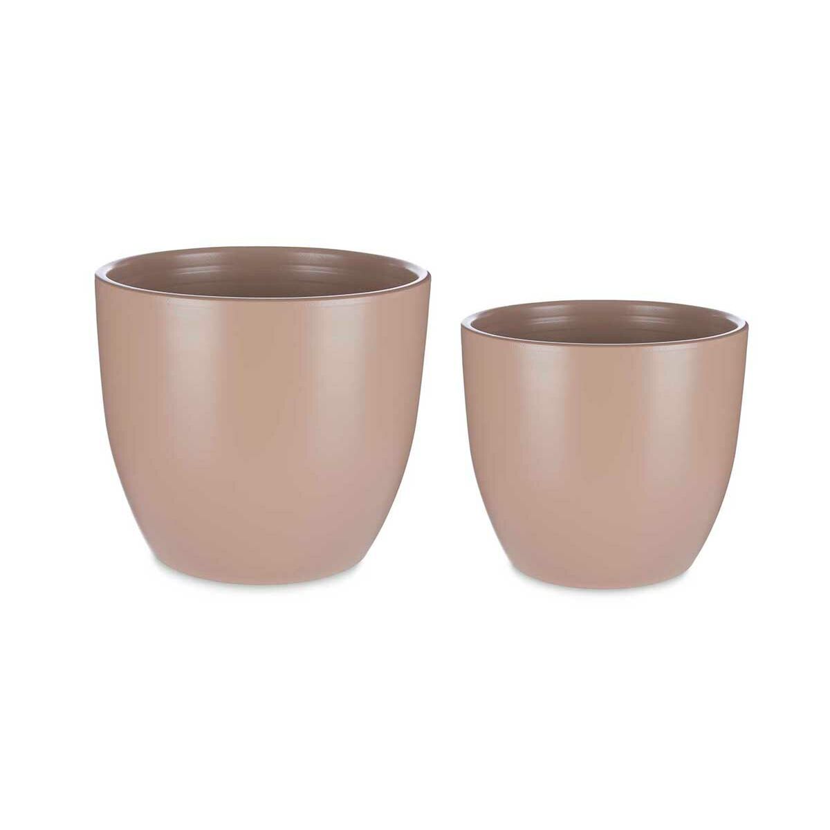 Krukset Ibergarden CAZORLA-22-28-BE Beige Lera Ø 22 cm Ø 28 cm 22 x 22 x 18 cm 28 x 28 x 24 cm 2 Delar