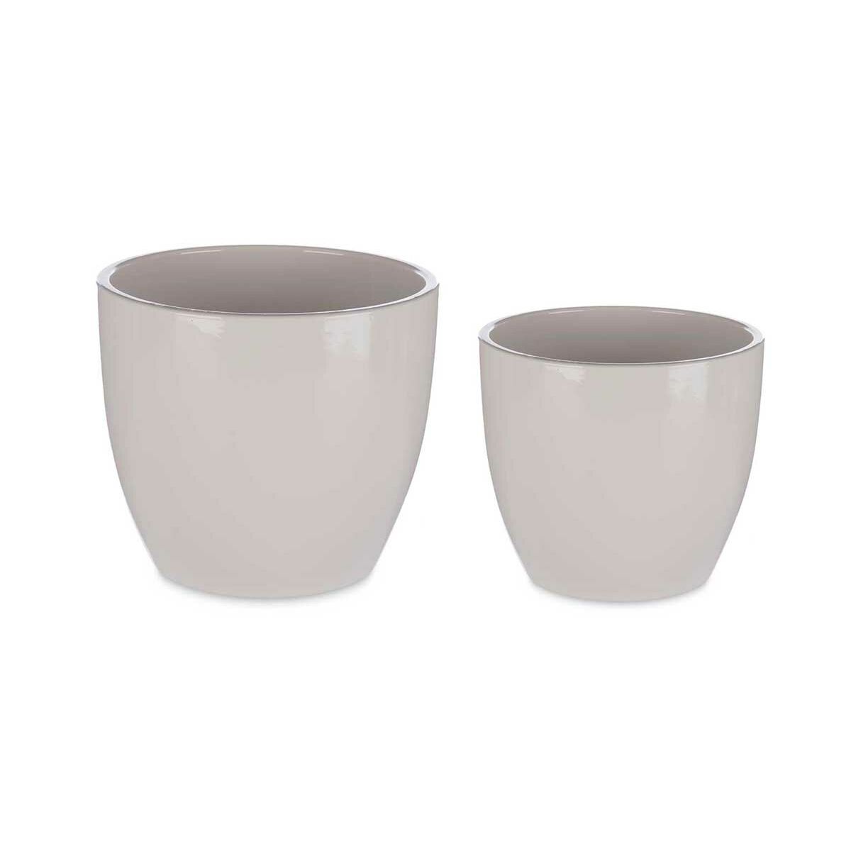 Krukset Ibergarden CAZORLA-22-28-G Grå Lera Ø 22 cm Ø 28 cm 22 x 22 x 18 cm 28 x 28 x 24 cm 2 Delar