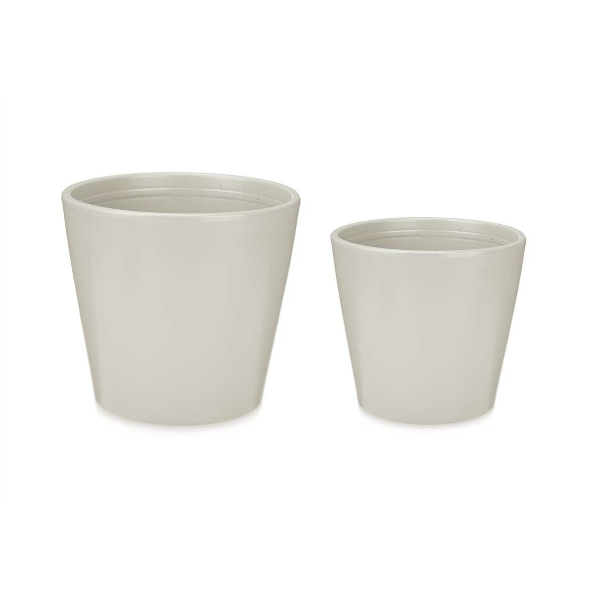 Krukset Ibergarden LINCE-22-28-G Grå Lera Ø 22 cm Ø 28 cm 2 Delar