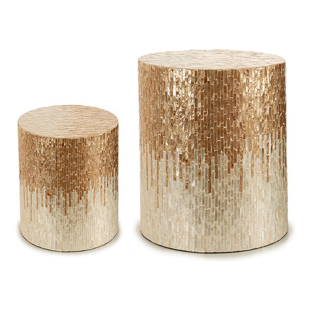 Sittpall Gyllene Silvrig Vit Beige Pärlemor spånskiva