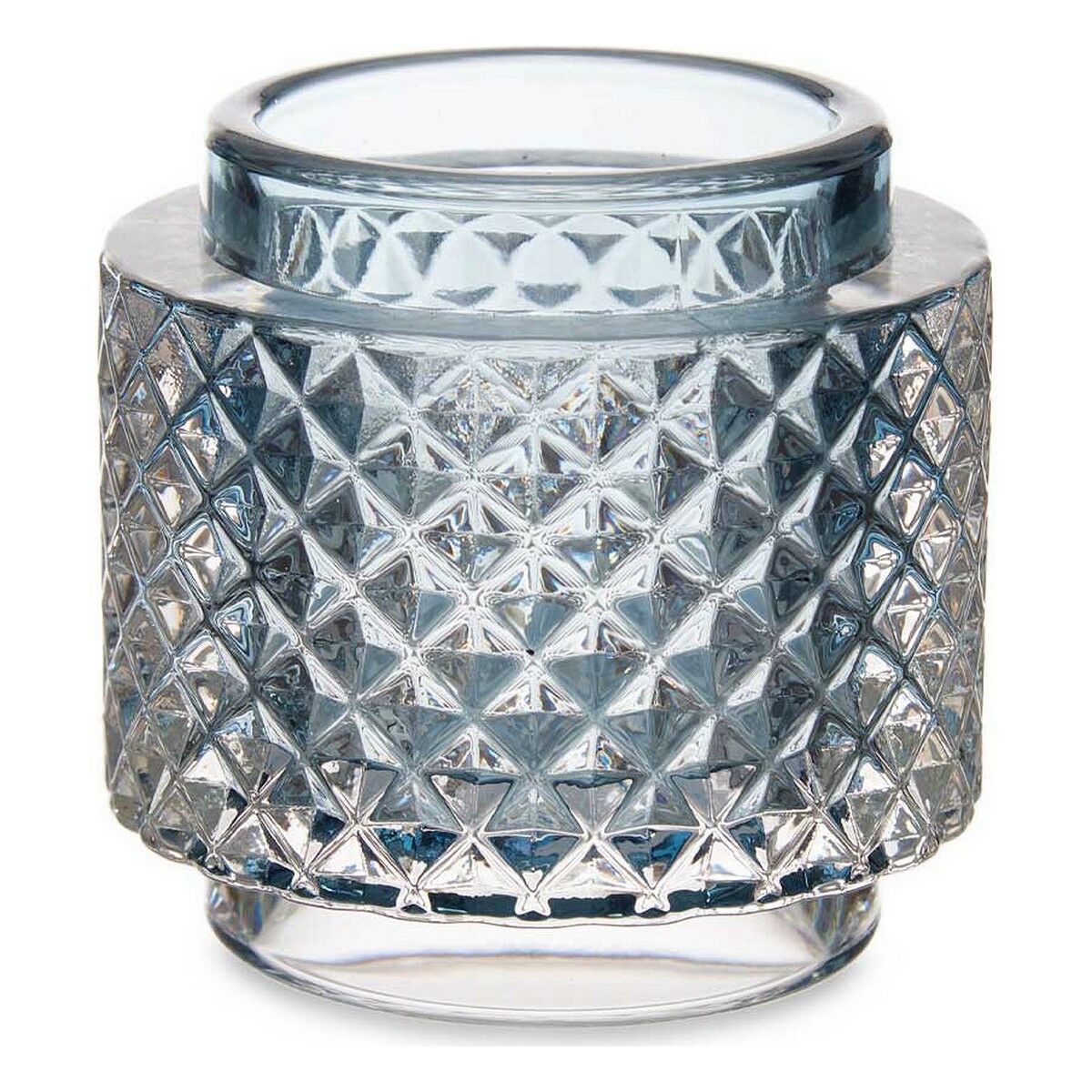 Ljusstakar Blå Glas (9 x 8,8 x 9 cm)