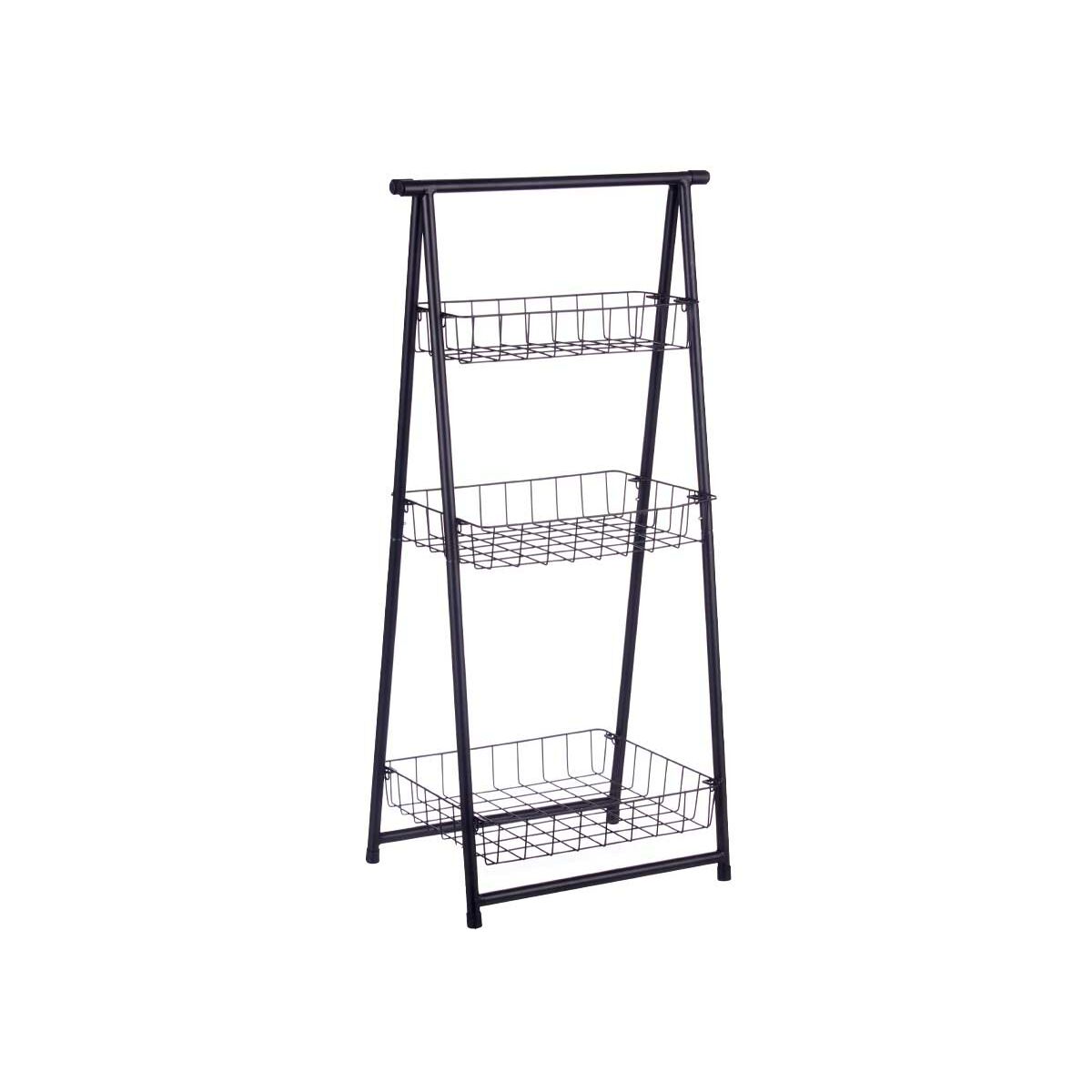Bokhylla Kinvara CN-W2672C-A Svart Järn 44 x 31 x 90 cm