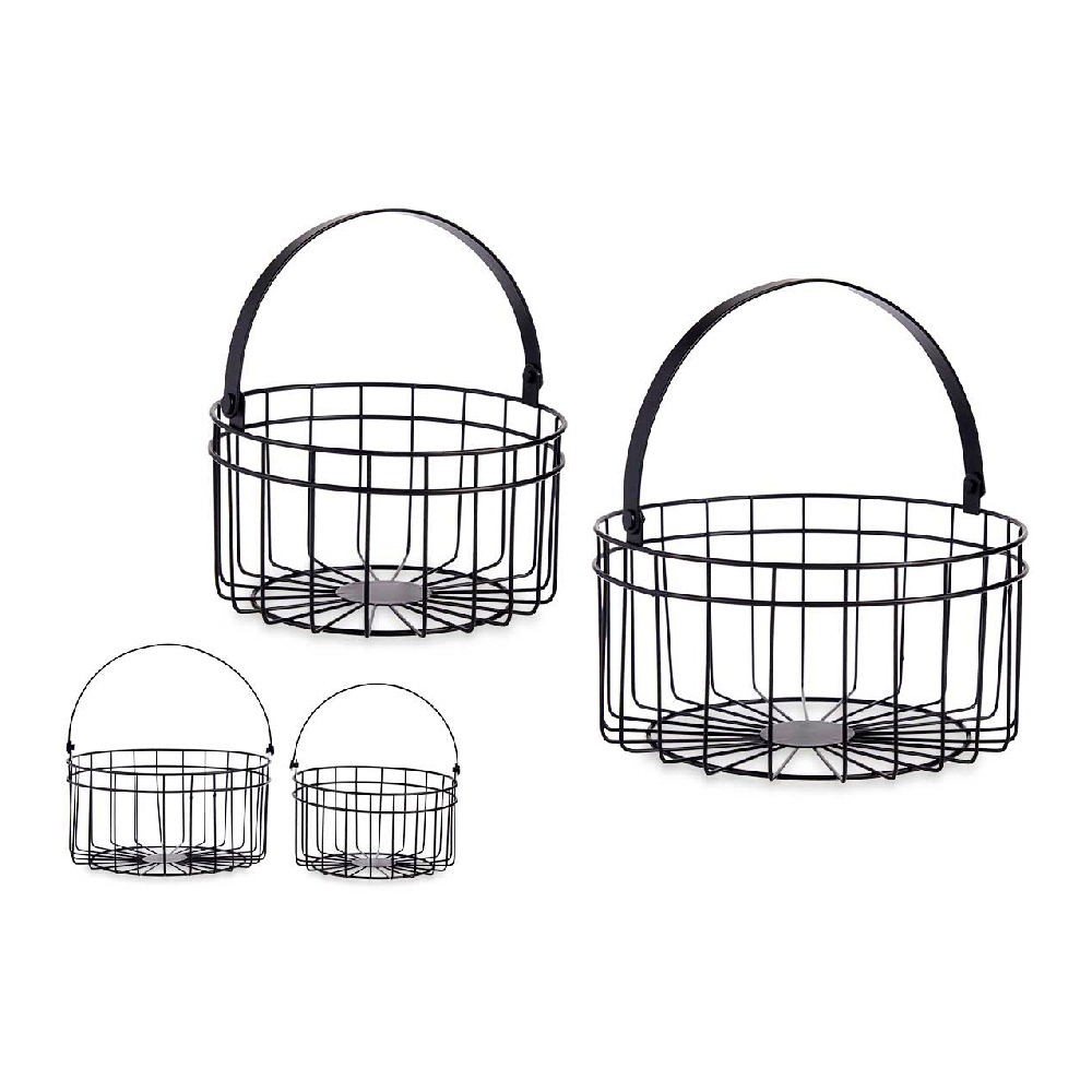Korg Svart Metall 25 x 27 x 25 cm (2 pcs)