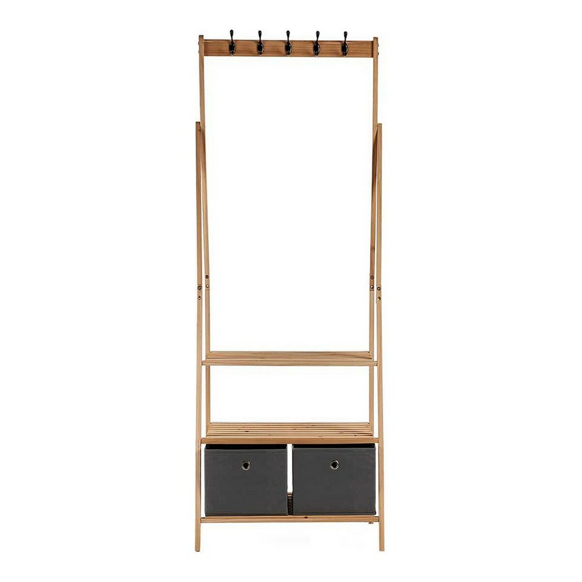 Klädhängare Kipit MH194001H Brun Grå Trä 40,5 x 175 x 67 cm