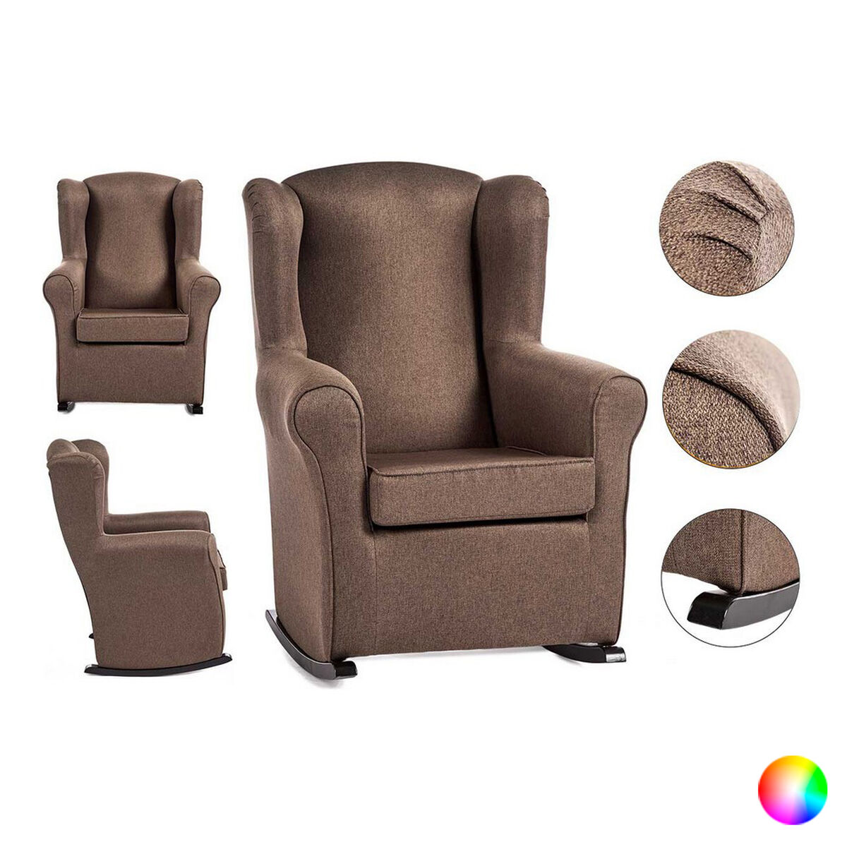 Gungstol Sedia Gungstol furuträ 70 x 97 x 75 cm Brun