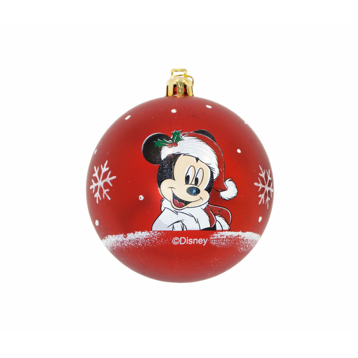 Julgranskula Mickey Mouse Happy smiles 10 antal Röd Plast (Ø 6 cm)