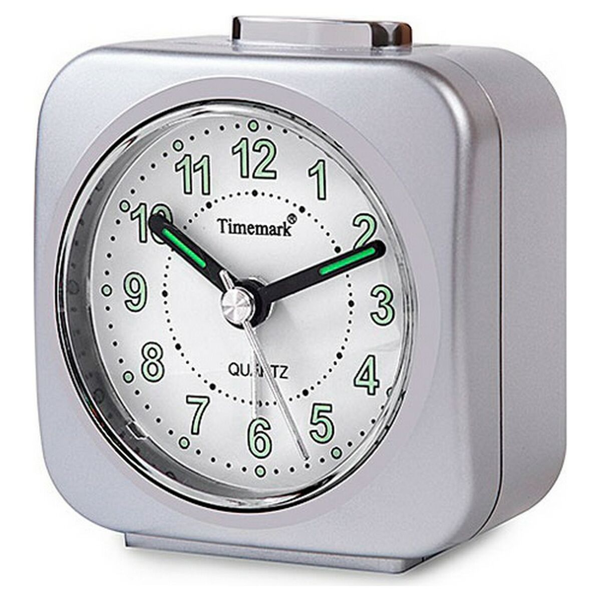 Analog Väckarklocka Timemark Silvrig Tyst med ljud Nattläge