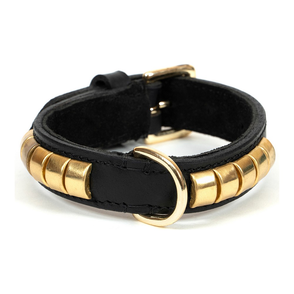 Hundhalsband Gloria Duna Svart Gyllene (35 x 2 cm)