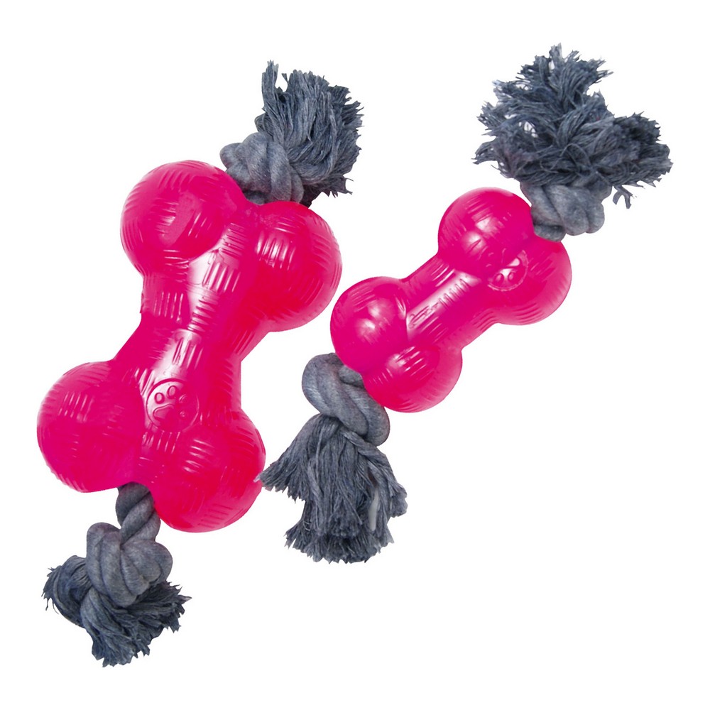 Tuggleksak för hundar Gloria Med snöre TPR Rosa 12