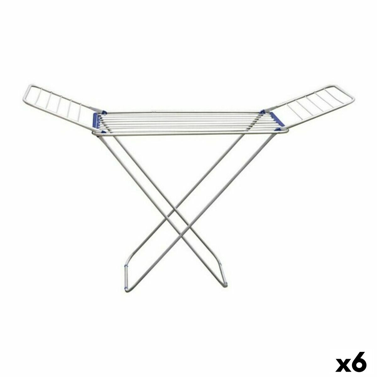 Klädhängare hopfällbar Confortime Aluminium Silvrig Blå 175 x 55 x 110 cm (6 antal)