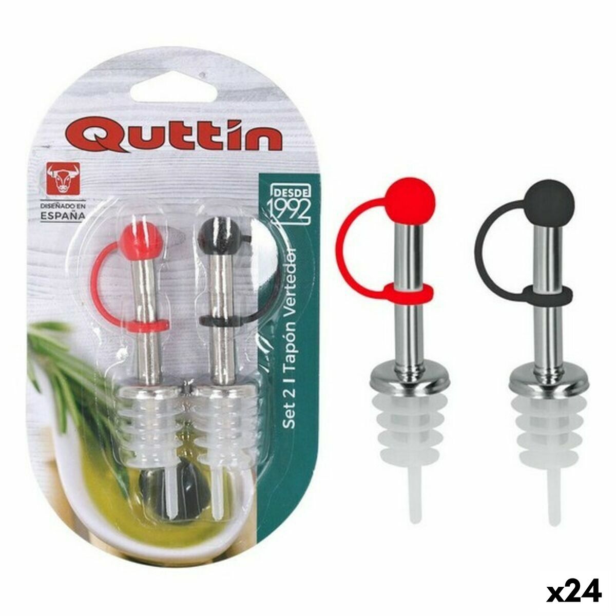 Hällpropp Quttin 8433774651444 16 x 9 x 2 cm (2 Delar) (24 antal) (2 pcs)