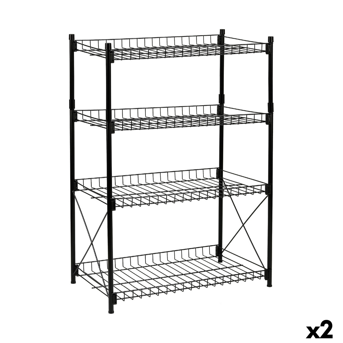 Bokhylla Confortime Metall 52 x 34 x 86 cm (2 antal)