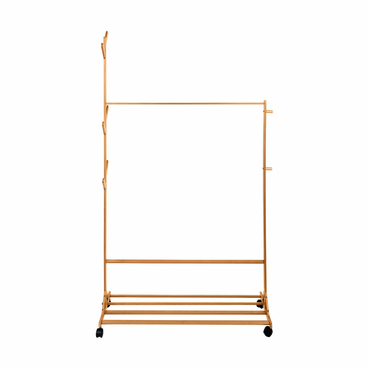 Klädhängare på hjul Confortime Naturell Bambu 100 x 35 x 170 cm
