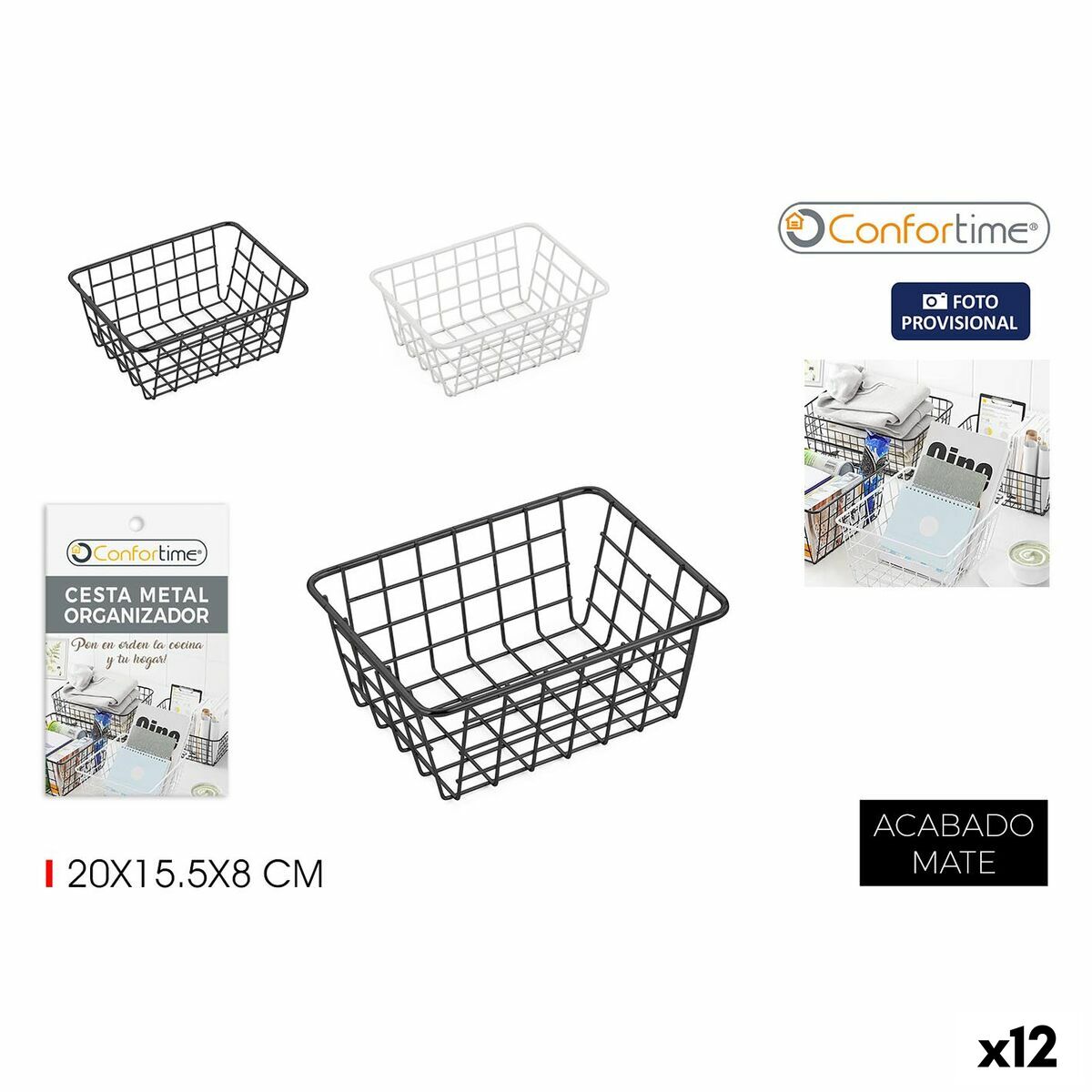 Organiserare Confortime 20 x 15,5 x 8 cm (12 antal)