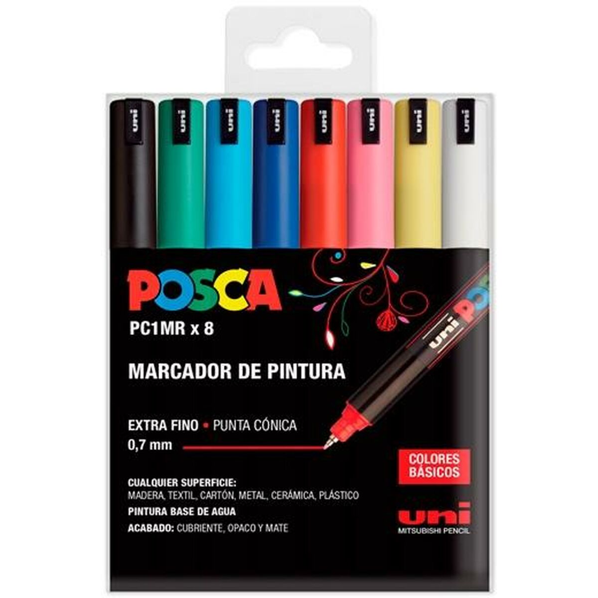 Uppsättning av markörer POSCA PC-1MR Multicolour