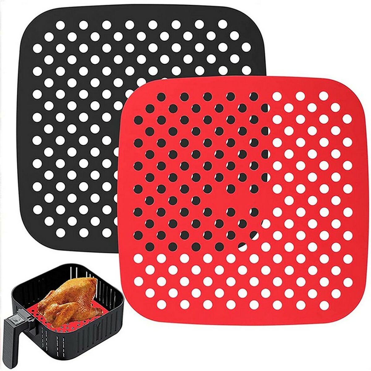 Papper för luftfritös NK NK-HOCO32007 Silikon 21,2 cm