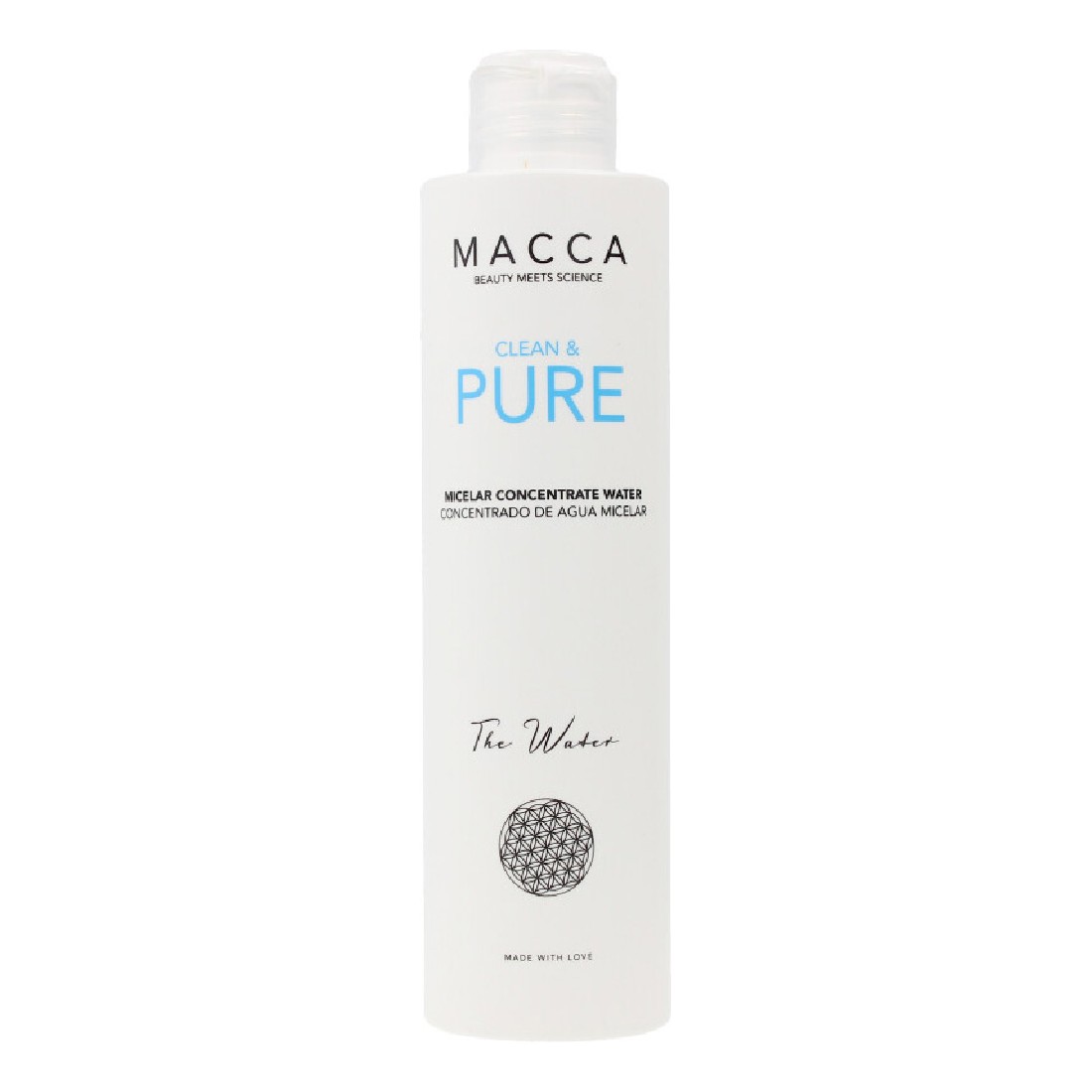 Sminkborttagande micellärt vatten Clean & Pure Macca Clean Pure Koncentrerad 200 ml