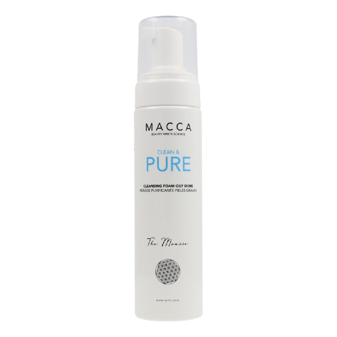 Rengörande mousse Clean & Pure Macca Clean Pure Fet hud 200 ml