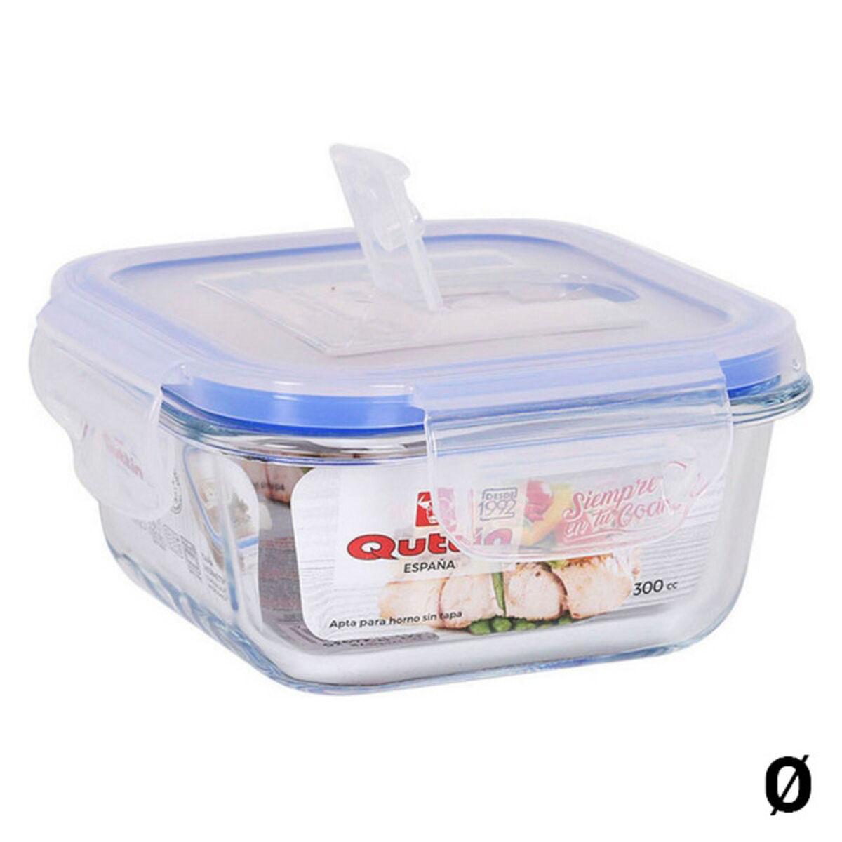 Hermetisk matlåda Quttin 1100 cc - 18 x 18 x 7 cm