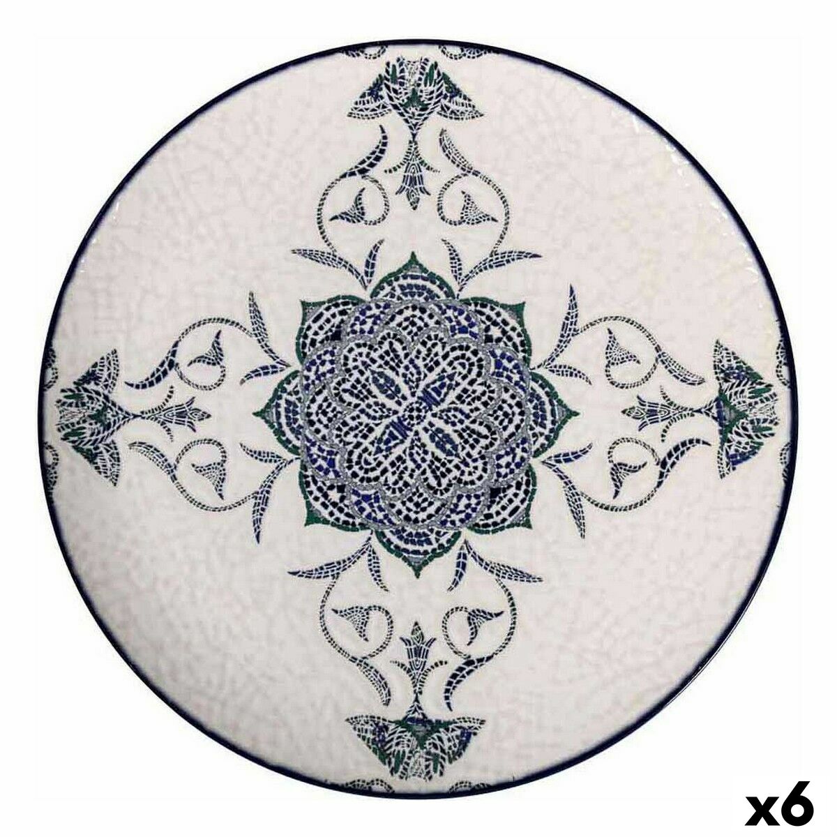 Tallriksunderlägg La Mediterránea Rosetta Porslin Ø 32,5 cm (6 antal)