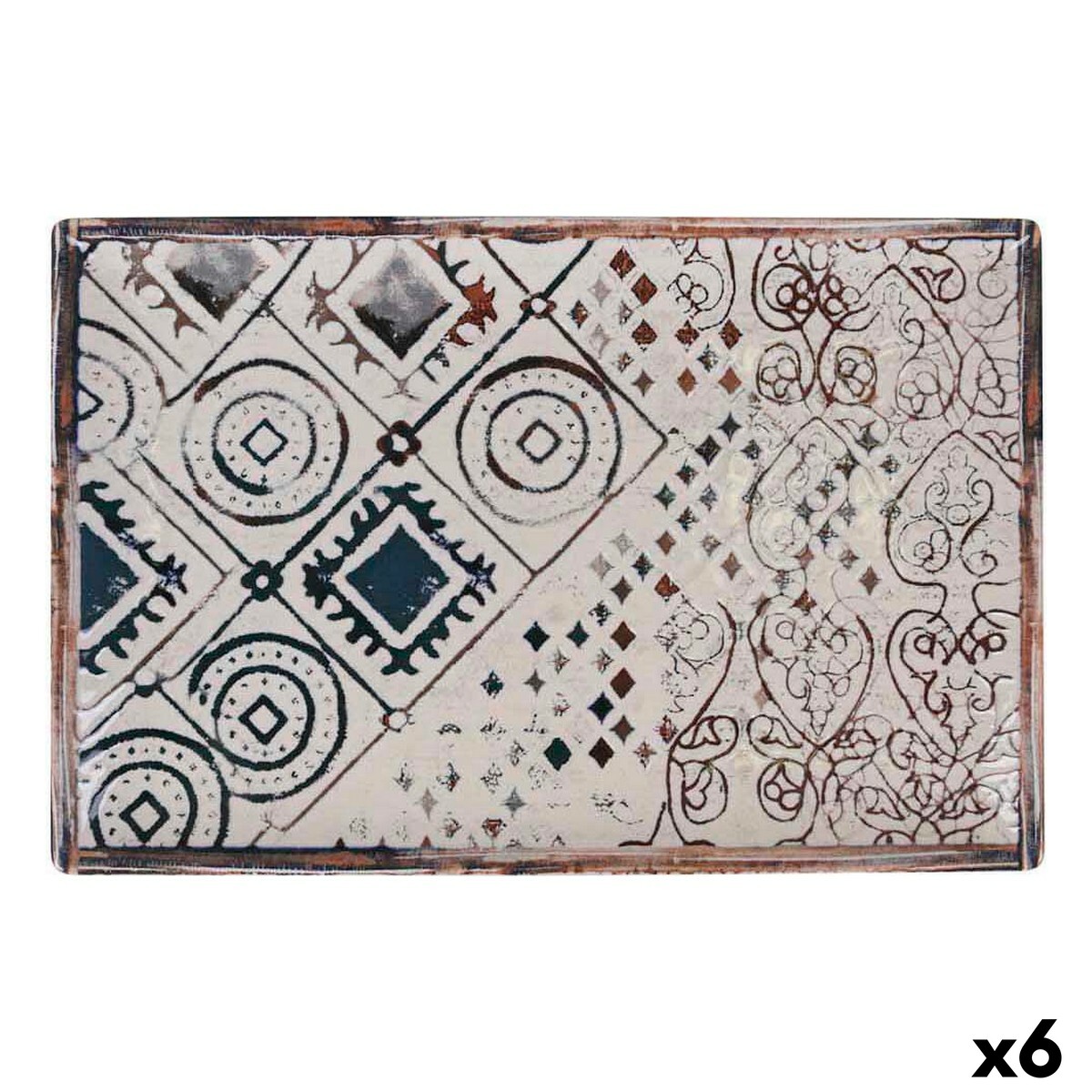 Servingsfat La Mediterránea Grecia Porslin Rektangulär 30 x 20 x 2,5 cm (6 antal)