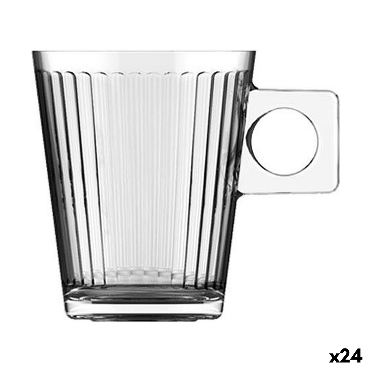 Set med kaffekoppar Lima lineal 3 Delar (24 antal)
