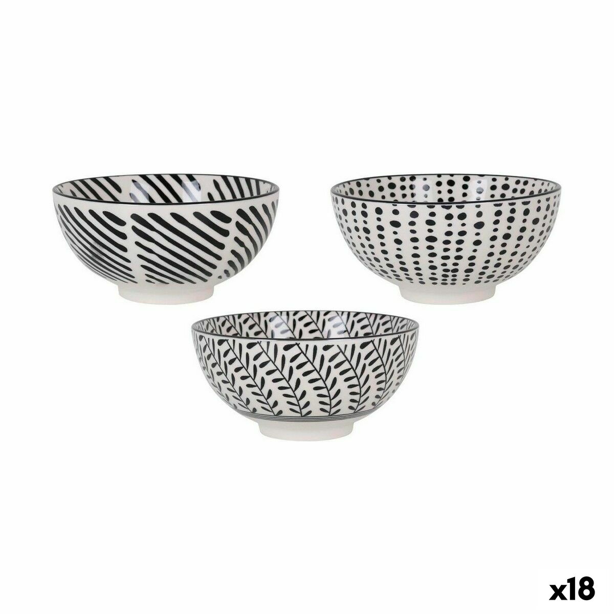 Skål Alfares Nomi ø 15,5 x 7,7 cm Svart 15 x 7,3 cm (18 antal)