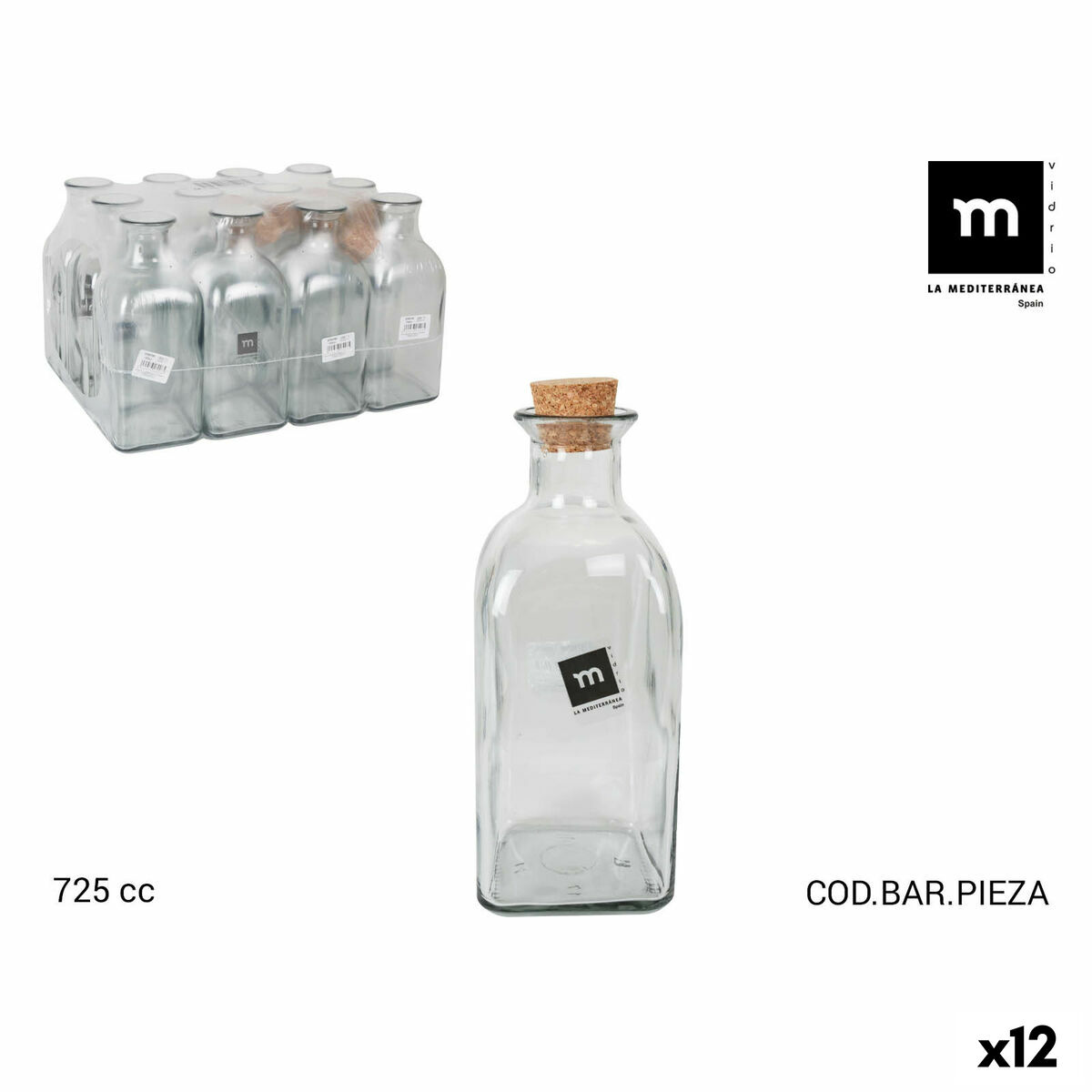 Glasflaska La Mediterránea Medi Propp 725 ml (12 antal)