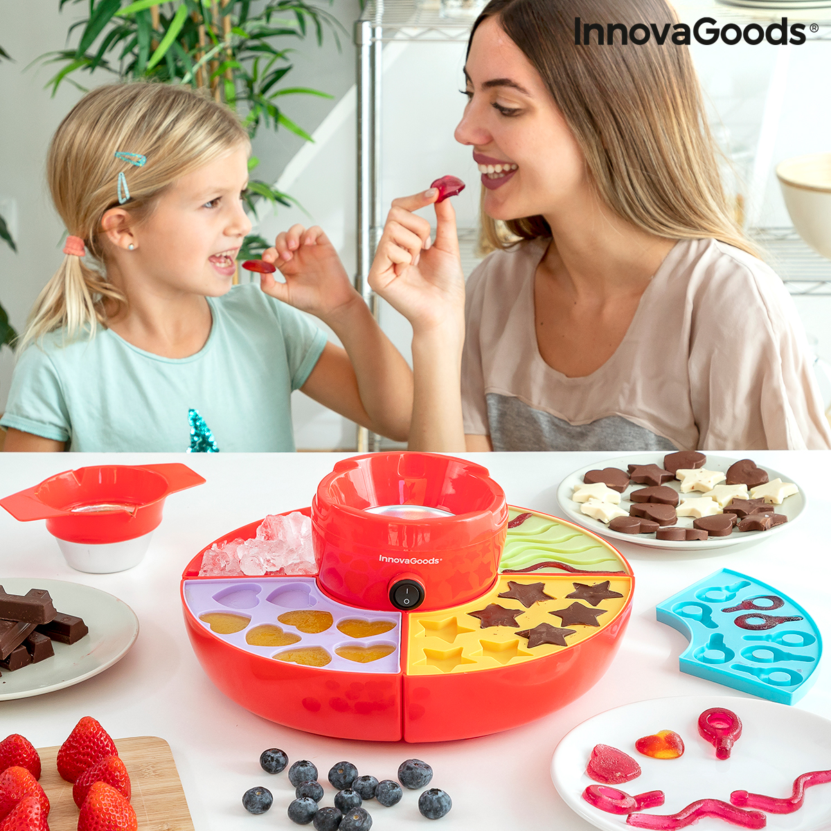 Maskin för att göra Gelégodis och Chokladfondue 2-i-1 Yupot InnovaGoods