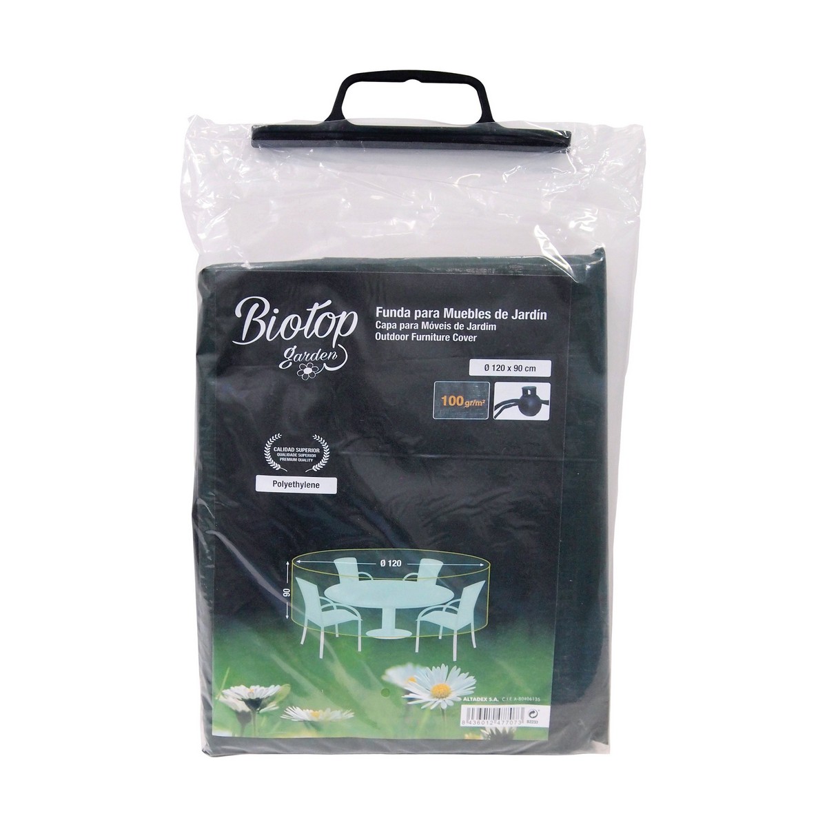 Skyddsväska Altadex Trädgårdsmöbler Grön Polyetylen Plast 120 x 90 cm 100gr/m²