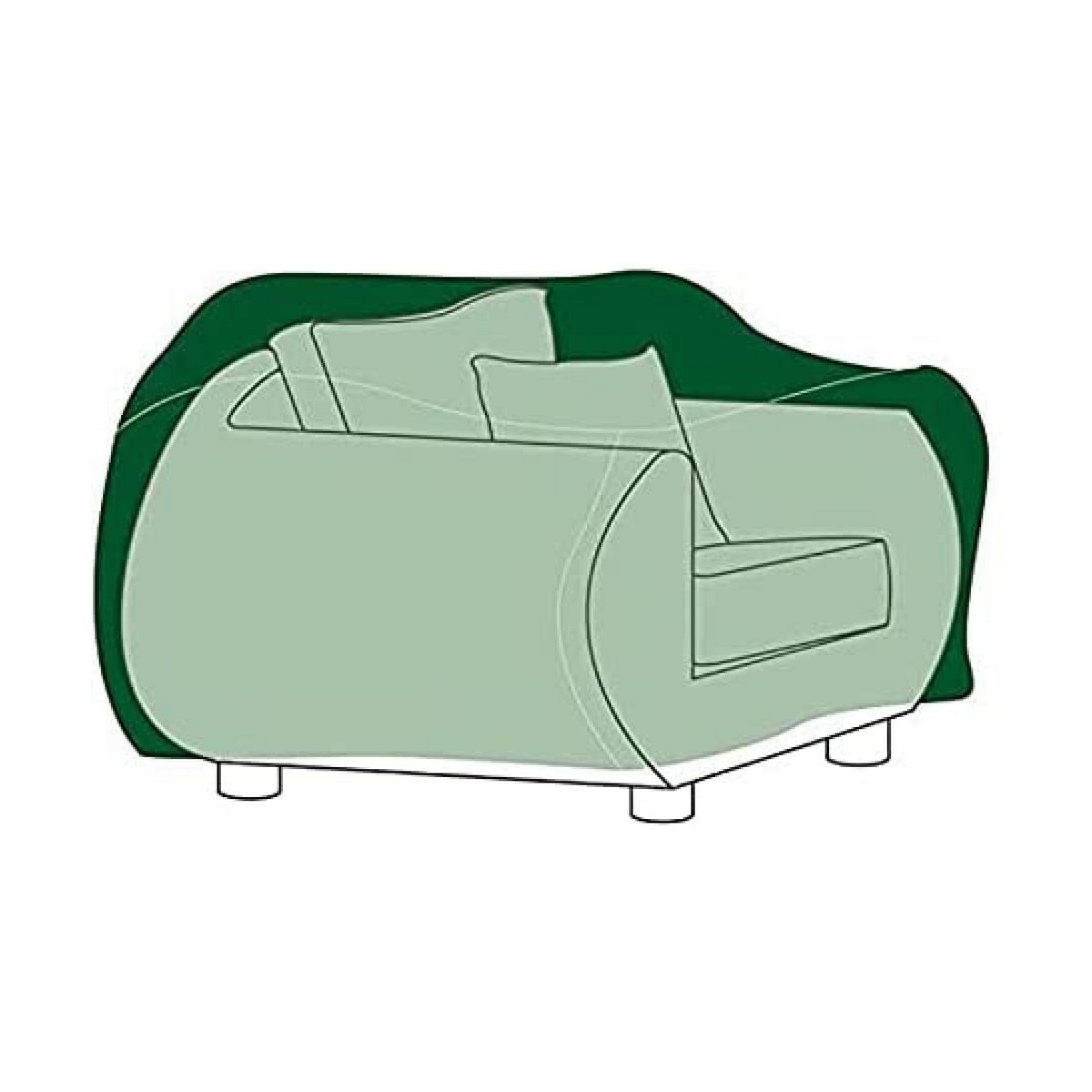 Sofföverdrag Altadex Grön Polyester 130 x 90 x 70 cm