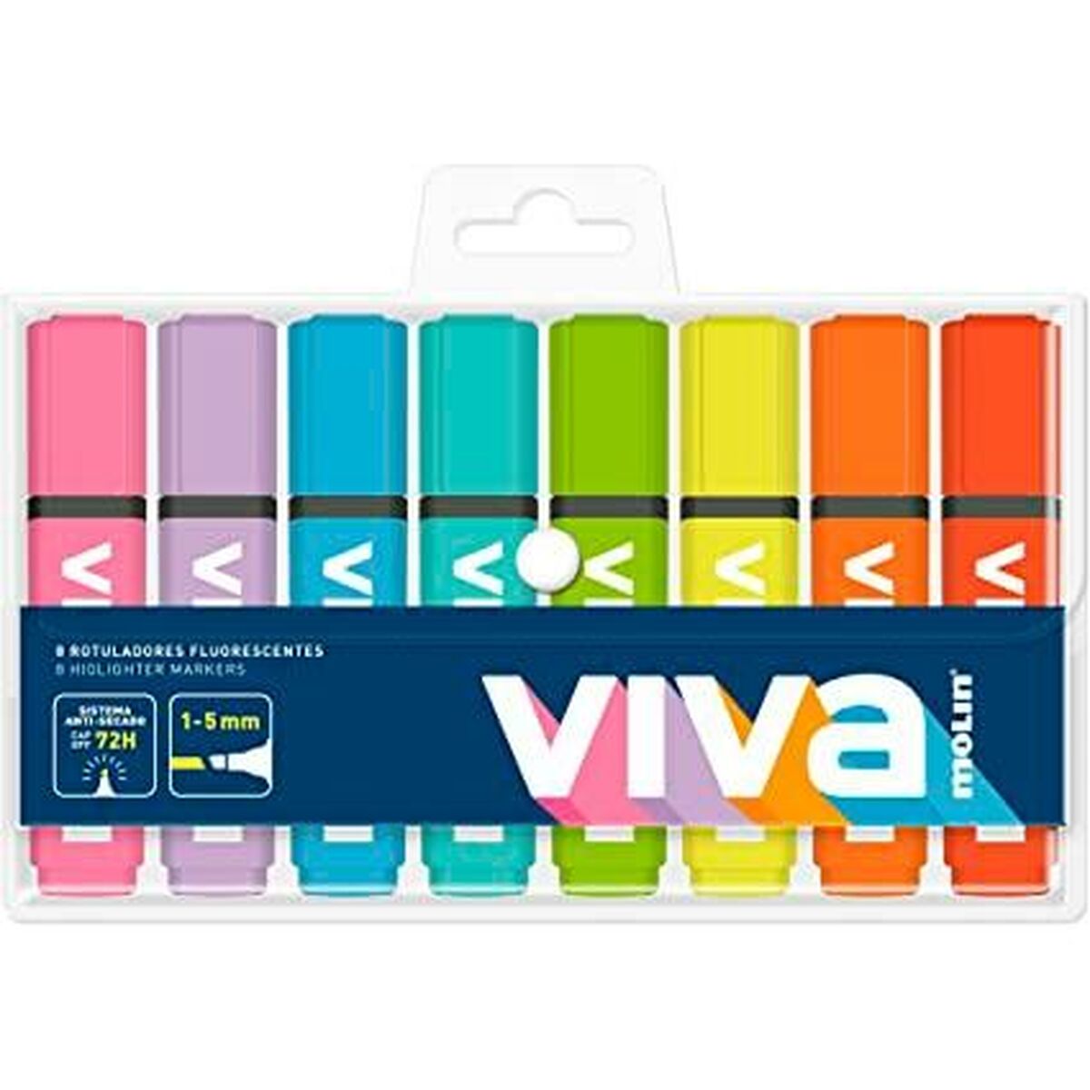 Fluorescerande markörsuppsättning Molin VIVA Multicolour 8 Delar