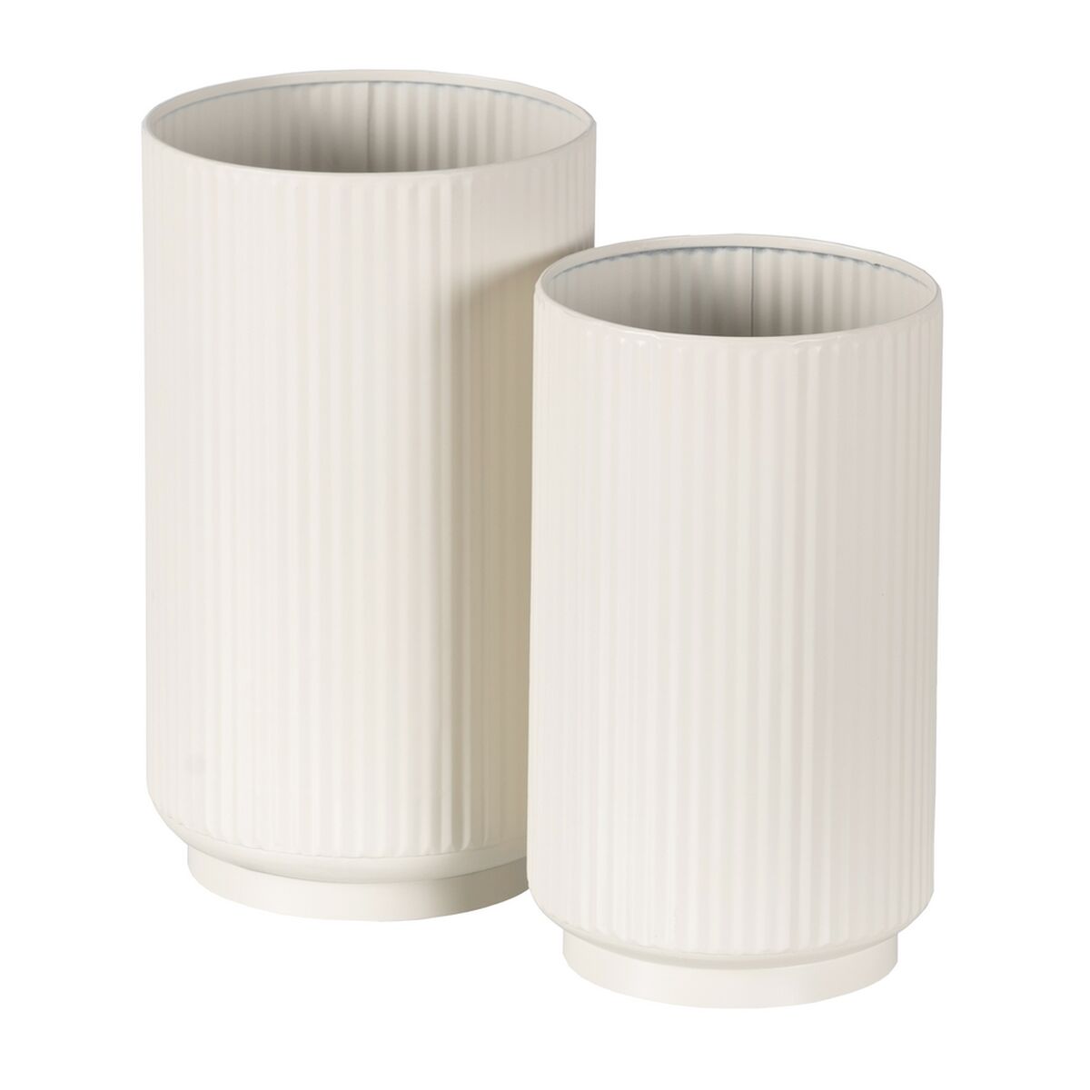 Set med planteringskärl Kräm Järn 16,5 x 16,5 x 28 cm (2 antal)