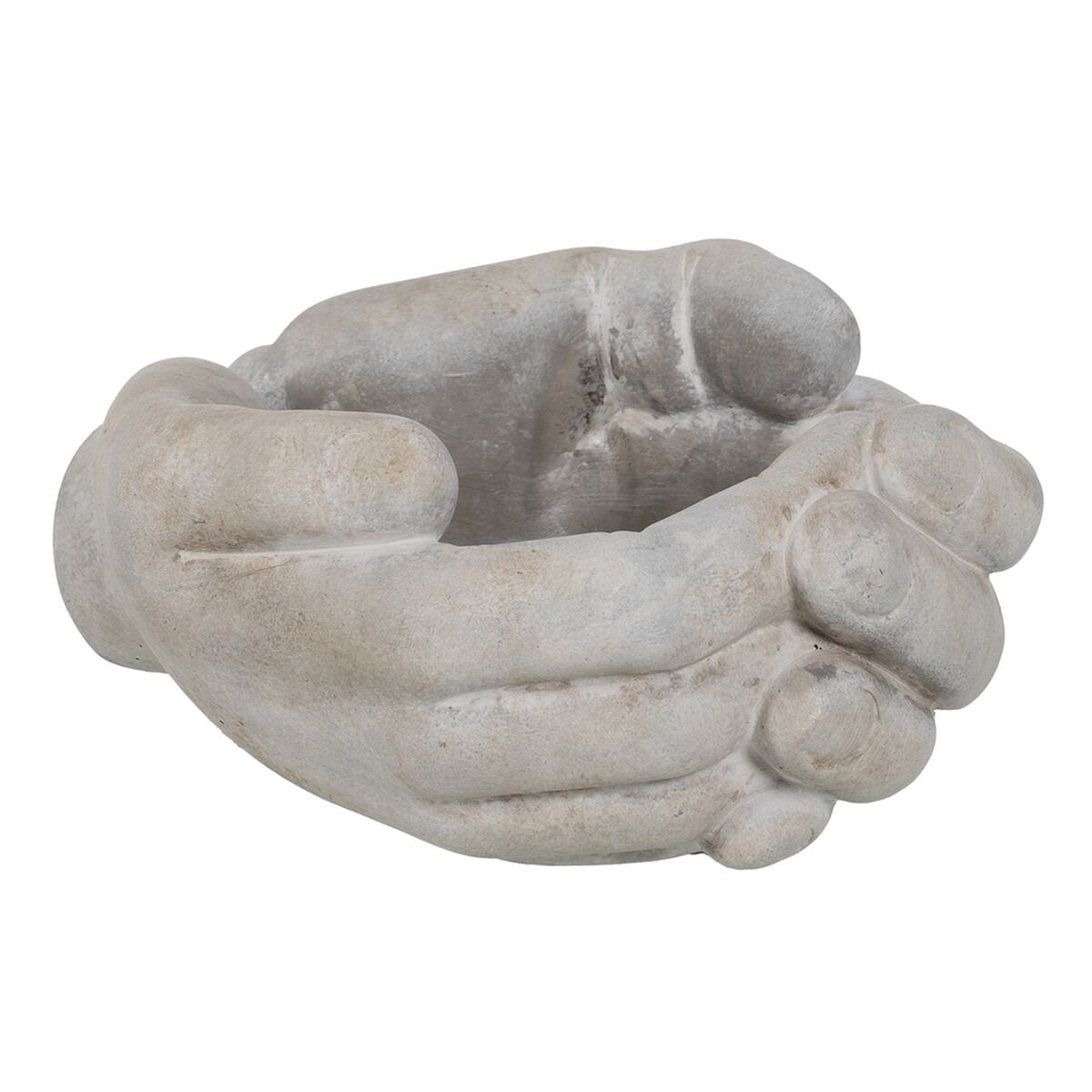 Kruka Grå Cement Hand 24 x 22 x 12 cm